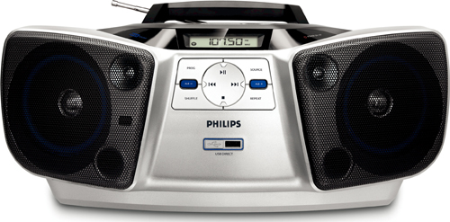 Philips CD Soundmachine AZ1840 MP3 USB digital tuning with Dynamic Bass Boost