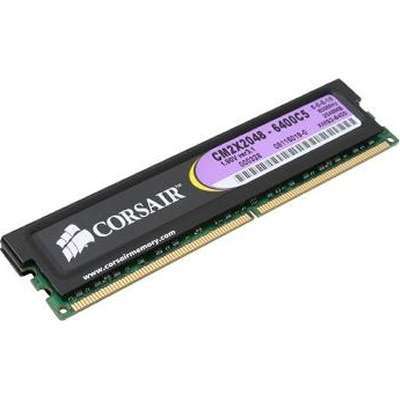 Corsair 2048MB 800MHZ DDR2 non-ECC, CL5 DIMM, XMS2 with Classic Heat Spreader
