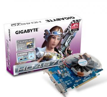 Gigabyte Radeon HD 4670 1GB DDR3 (128 bit), HDMI/DVI/D-SUB