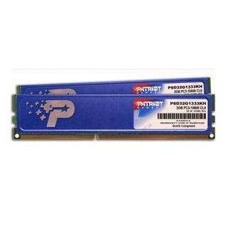 Patriot 2X2GB 1333MHz DDR3 Non-ECC CL9 DIMM