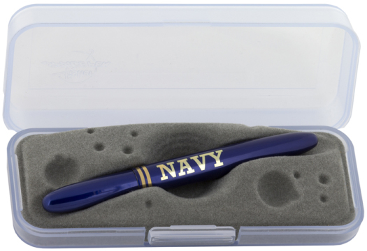 Fisher Electric Blue Bullet Space Pen with Navy Logo
