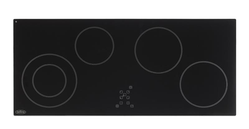 Belling CH90TX Black 90cm ceramic hob with touch controls