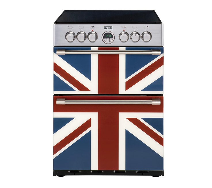 Stoves Sterling 600E Union Jack Monochrome 600mm electric double oven