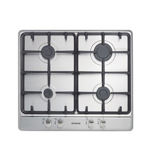 Stoves Sterling G600C 600mm gas hob with cast iron pan supports