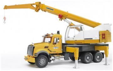 Bruder MACK Granite Liebherr crane truck toy