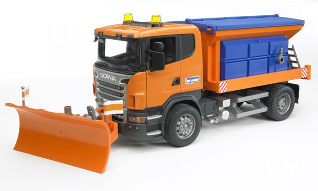 Bruder SCANIA R-series truck winter service toy