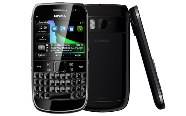 Nokia E6 Black 8GB GPS WiFi smartphone