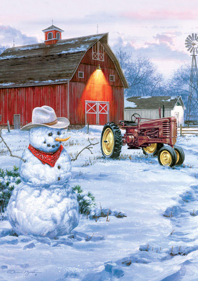 Buffalo Games Country Snowman 300 Pieces Large Puzzles