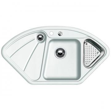 Blanco BLANCODELTA inset sink, ceramic PuraPlus, white matt
