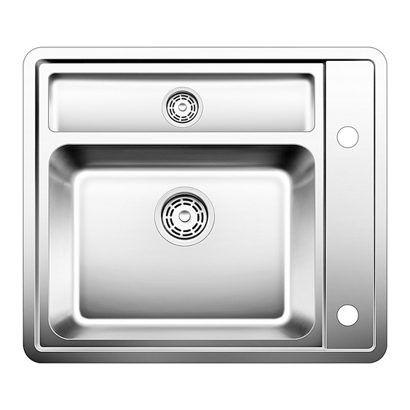 Blanco BLANCOSTATURA 6-IF, flush mount inset sink, stainless steel satin polish