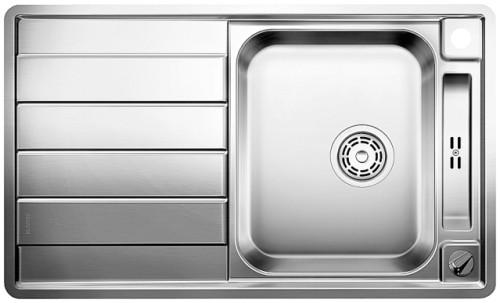 Blanco BLANCOAXIS II 45 S-IF sink, stainless steel satin polish