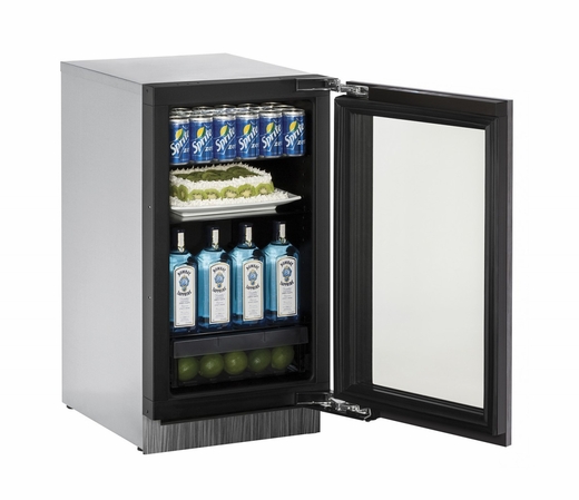 U-Line Glass Door Refrigerator 3018RGL
