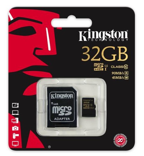 Kingston 32GB Microsdxc CL10 UHS-I