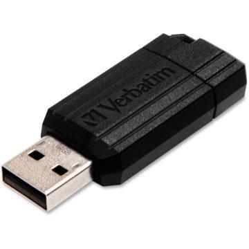 Verbatim 64GB Pinstripe Black USB Drive