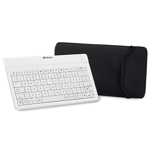 Verbatim Ultra-Slim Keyboard-Bluetooth White