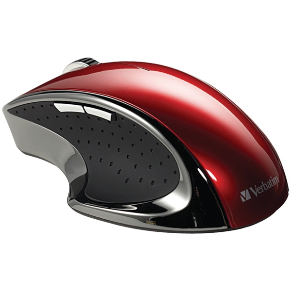 Verbatim Wireless Desktop Red Ergo Mouse