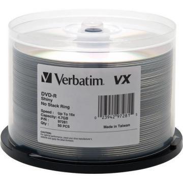 Verbatim 50-pack DVD-R 4.7GB 16X VX-Shiny Silver