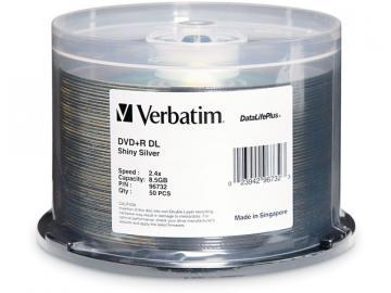 Verbatim 50-pack DVD+R DL 8.5GB DataLifePlus Shiny Silver