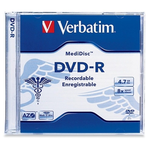 Verbatim 1-pack DVD-R 8x 4.7GB Medidisc Thermal Printable