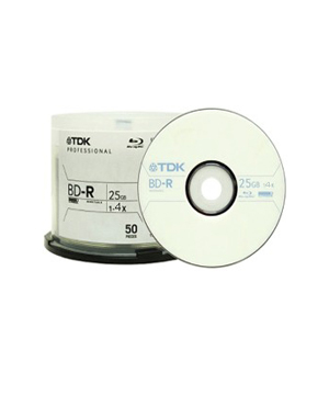 TDK BD-R 25GB 4x 50-Pack Blu-ray Discs