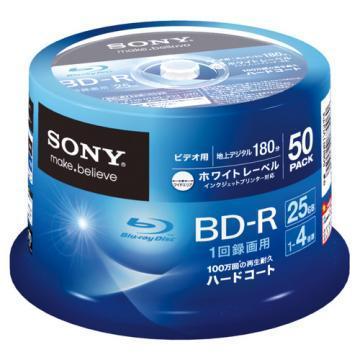 Sony Blu-ray Discs 50 Spindle - BD-R 25GB 4X