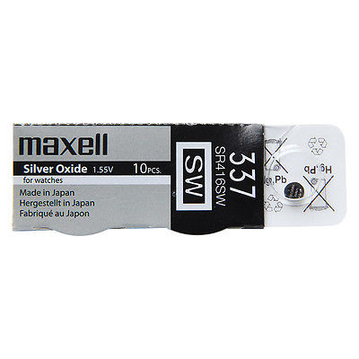 Maxell SR416SW Silver Oxide 1.55V Watch Battery