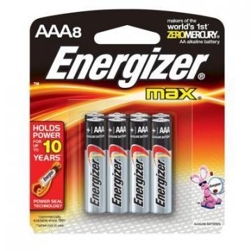 Energizer Alkaline Max AAA Batteries 8pack
