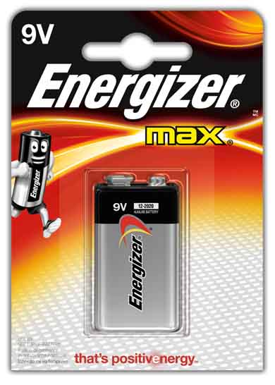 Energizer 9V Alkaline Max Battery 1pack