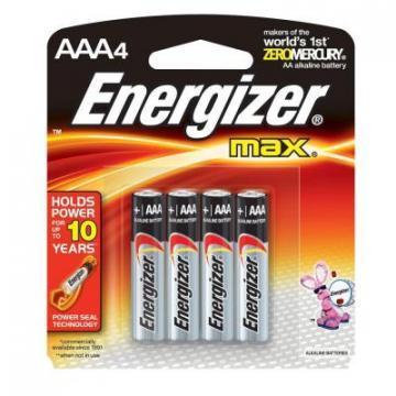 Energizer Alkaline Max AAA Batteries 4pack
