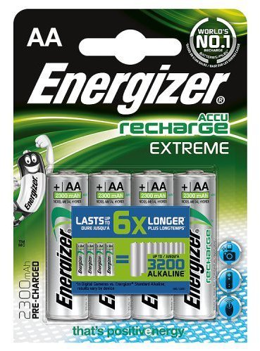 Energizer HR06 AA 1.2V 2300mAh Rechargeable Battery 4pack