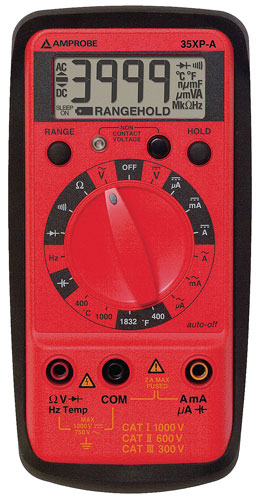 Amprobe 35XP-A Handheld Compact Digital Multimeter with Temperature