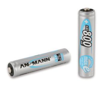 Ansmann Nickel Metal Hydride, 800 mAh, 1.2 V, AAA Rechargeable Battery