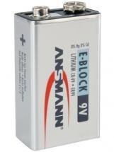 Ansmann Lithium Manganese Dioxide, 1200 mAh, 9 V, PP3 Battery