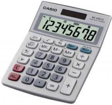 Casio MS-88ECO 8 Digit Desktop Calculator with Currency Conversions