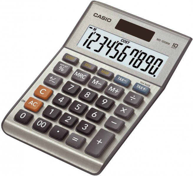 Casio MS-100BM 10 Digit Desktop Calculator