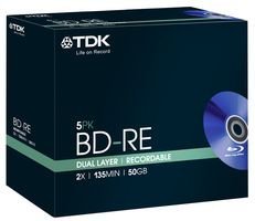 TDK 4x BD-RE Media Jewel Cases (5-Pack)