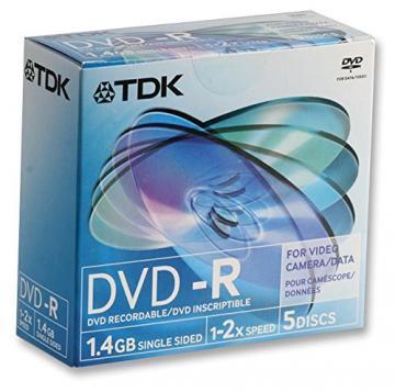 TDK 8cm DVD-R Media Jewel Cases (5 Pack)