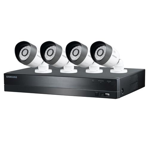 Samsung Techwin 4-Channel HD DVR Security System with 4x Bullet Cameras