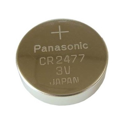 Panasonic Lithium Manganese Dioxide, 1000 mAh, 3 V, CR2477 Battery