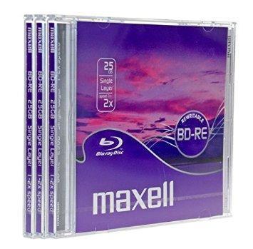 Maxell 25GB BD-RE Blu-ray Media (3 Pack)