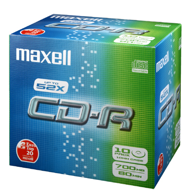 Maxell CD-R Media Jewel Cases (10 Pack)