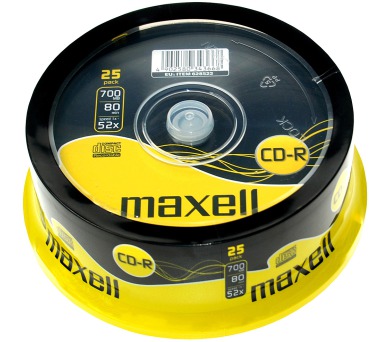 Maxell CD-R Media Spindle Pack (25 Pack)