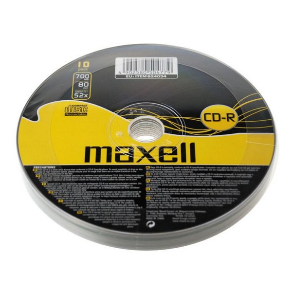 Maxell CD-R Media Shrinkwrapped (10 Pack)