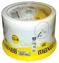 Maxell Printable CD-R Media Spindle Pack (50 Pack)
