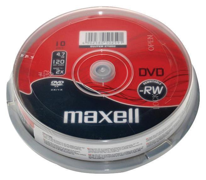 Maxell DVD-RW Spindle 10-Pack