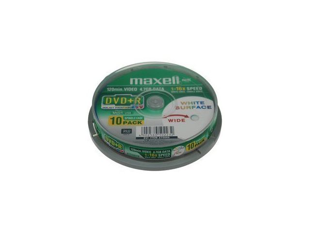 Maxell DVD+R Printable Spindle 10-Pack