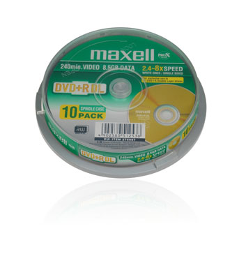 Maxell DVD+R DL Spindle 10-Pack