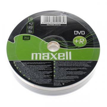 Maxell DVD+R, 4.7GB, 10PK Shrinkwrapped