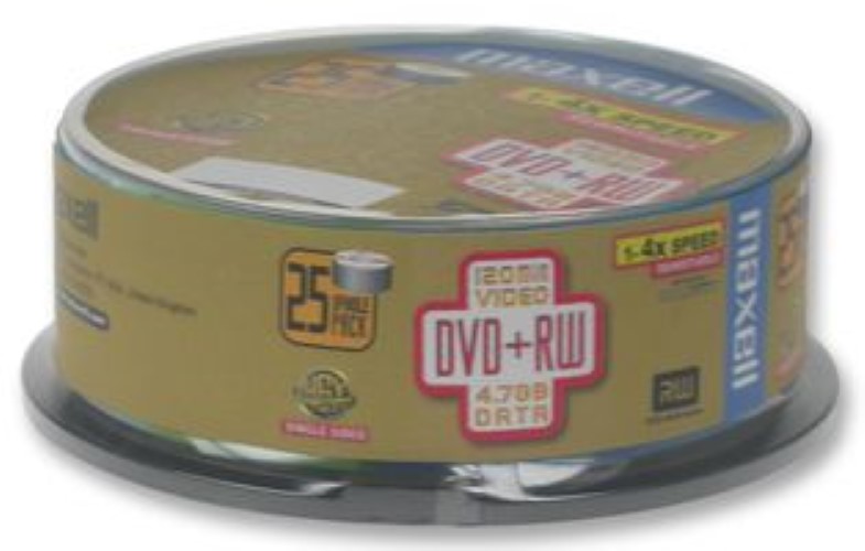 Maxell DVD+RW, 4.7GB, 25PK Spindle