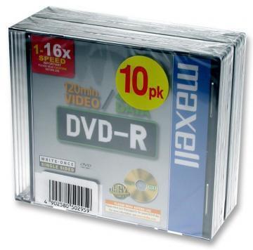Maxell DVD-R Jewel Case 10 Pack
